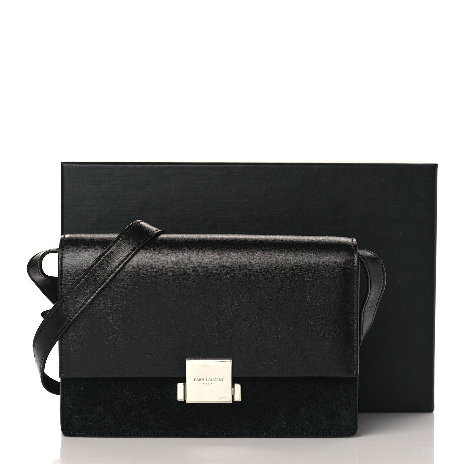 Saint Laurent Smooth Calfskin Suede Medium Bellechasse Black 11 of 11