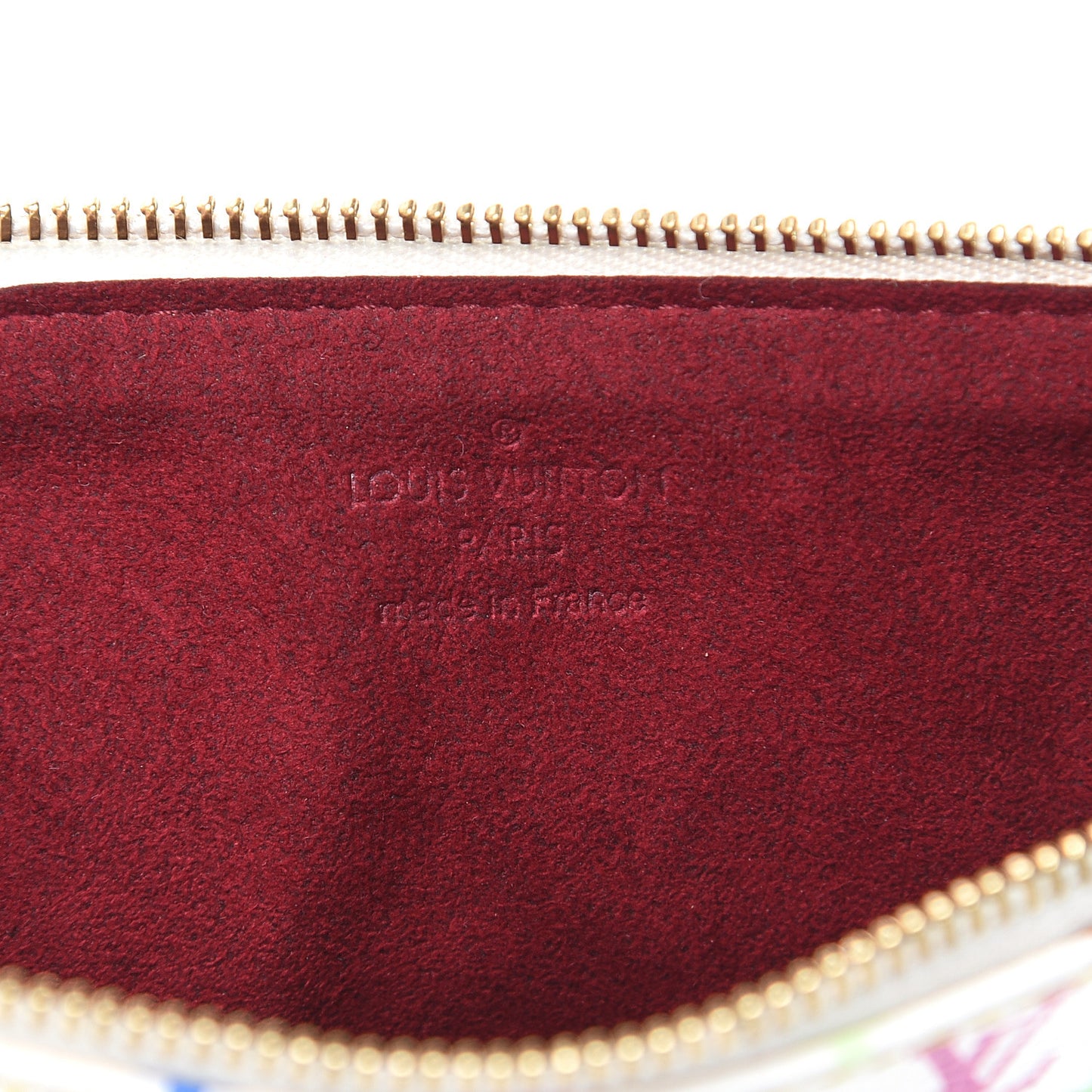 Monogram Multicolor Pochette Plate GM White