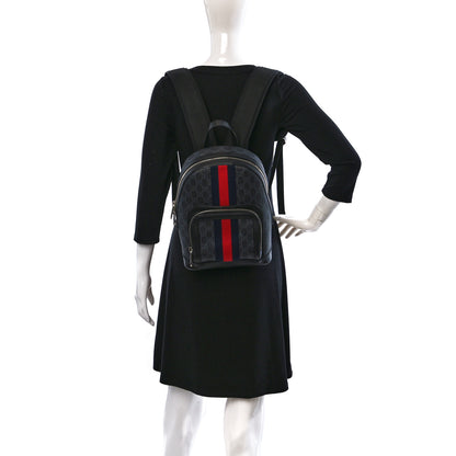 Gucci GG Supreme Monogram Appia Calfskin Web Small Day Backpack Black 2 of 9