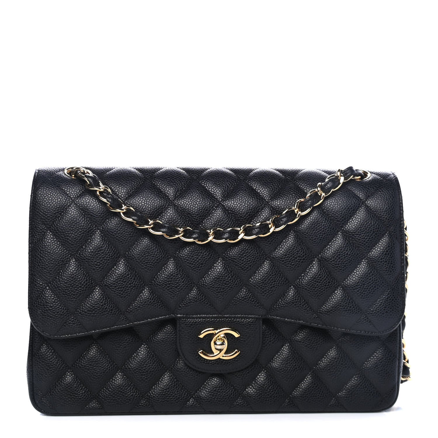 Chanel Caviar Quilted Jumbo Double Flap Black 1 of 4