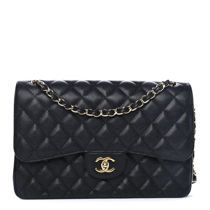 Chanel Caviar Quilted Jumbo Double Flap Black 1 of 4