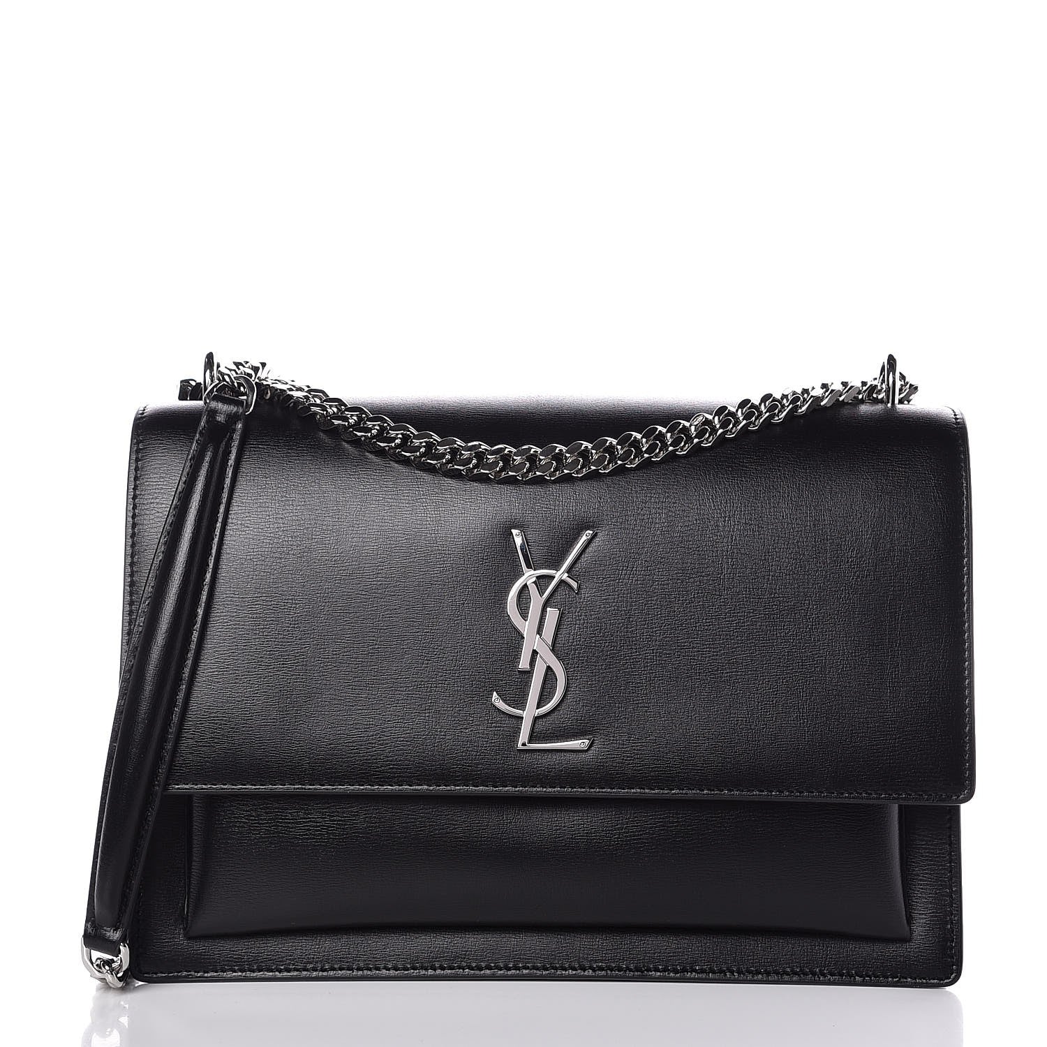 Saint Laurent Calfskin Large Monogram Sunset Black 1 of 7