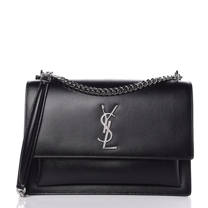 Saint Laurent Calfskin Large Monogram Sunset Black 1 of 7