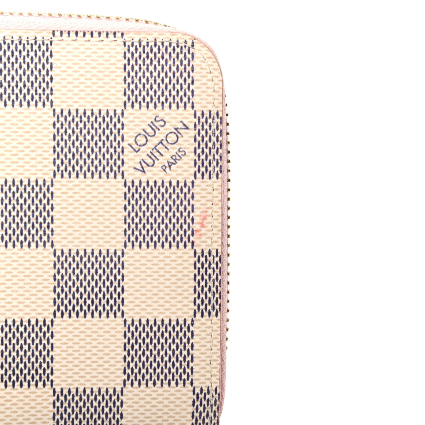 Damier Azur Zippy Wallet Rose Ballerine