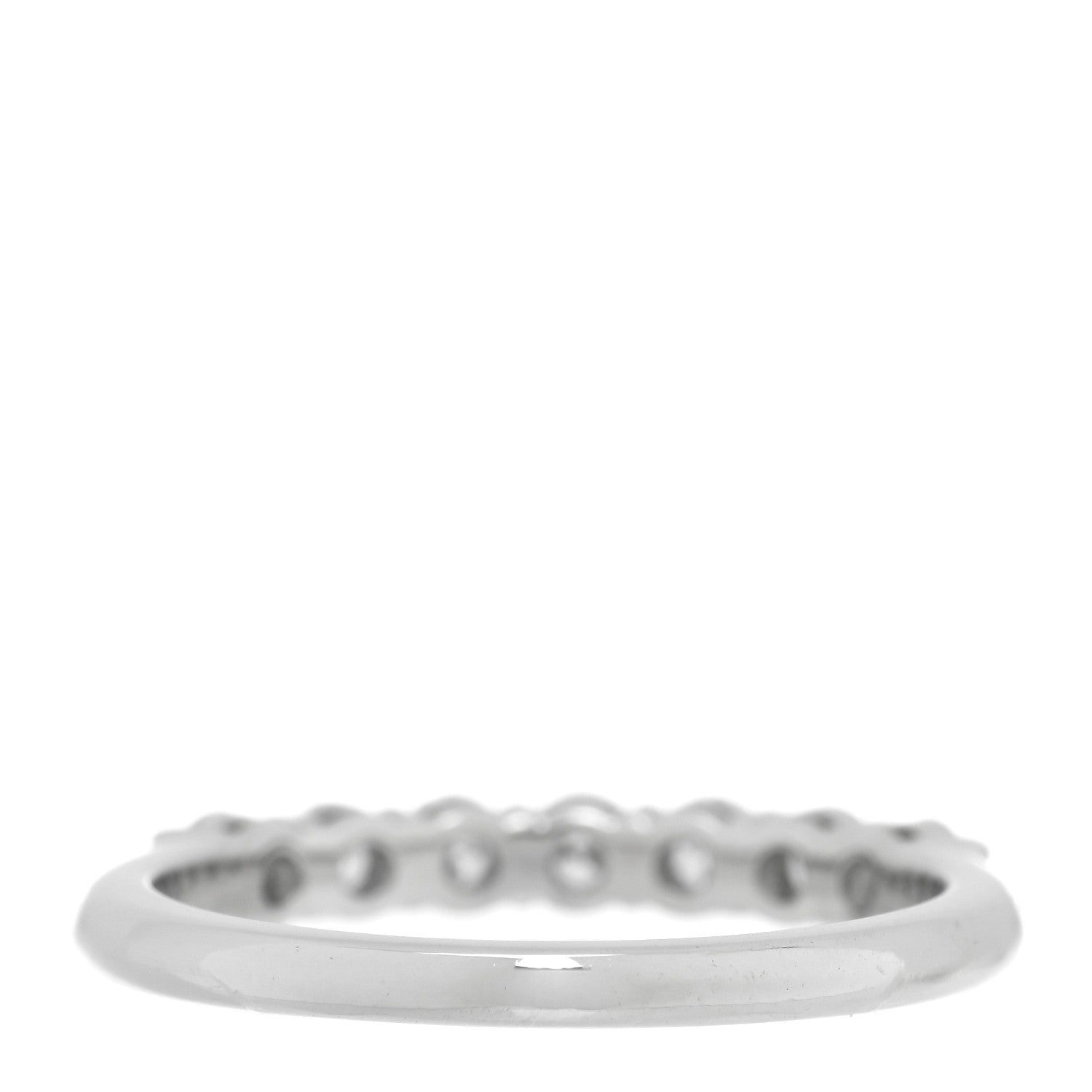 Tiffany Platinum Diamond 3mm Embrace Half Circle Band Ring 54 7 3 of 5