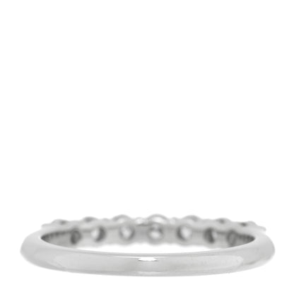Tiffany Platinum Diamond 3mm Embrace Half Circle Band Ring 54 7 3 of 5