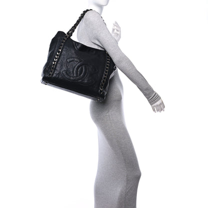 Chanel Glazed Caviar Modern Chain Tote Black 2 of 10