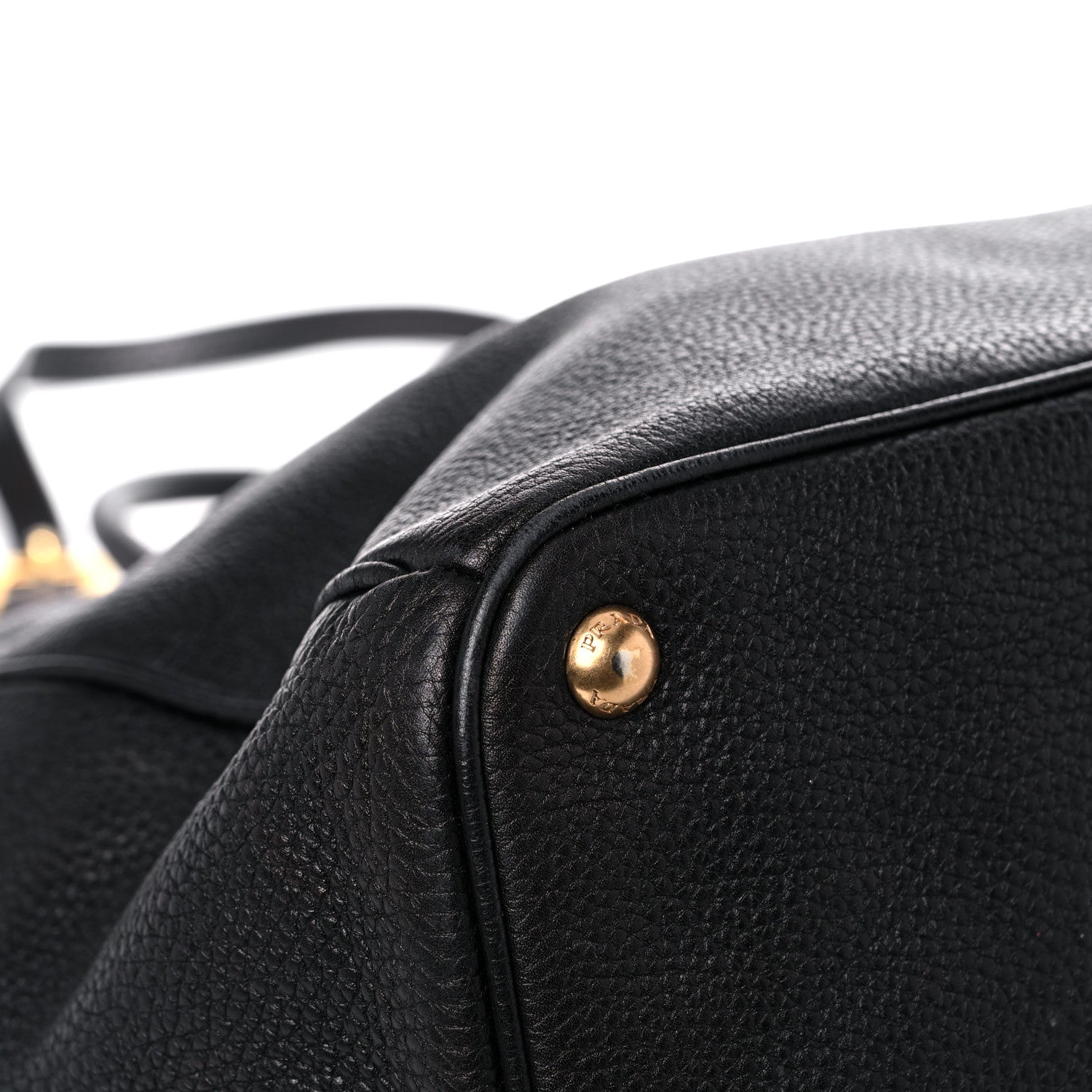 Prada Vitello Daino Tote Black 7 of 12