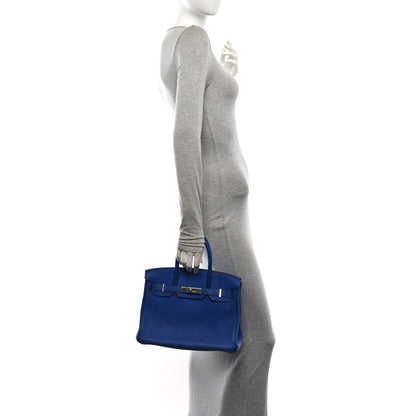 Hermes Togo Birkin 30 Bleu Electrique 2 of 10