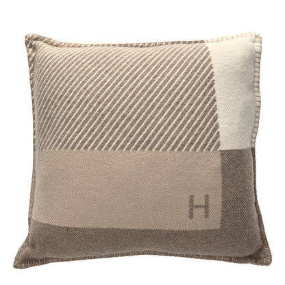 Hermes Wool Cashmere H Riviera Pillow Seigle 1 of 3