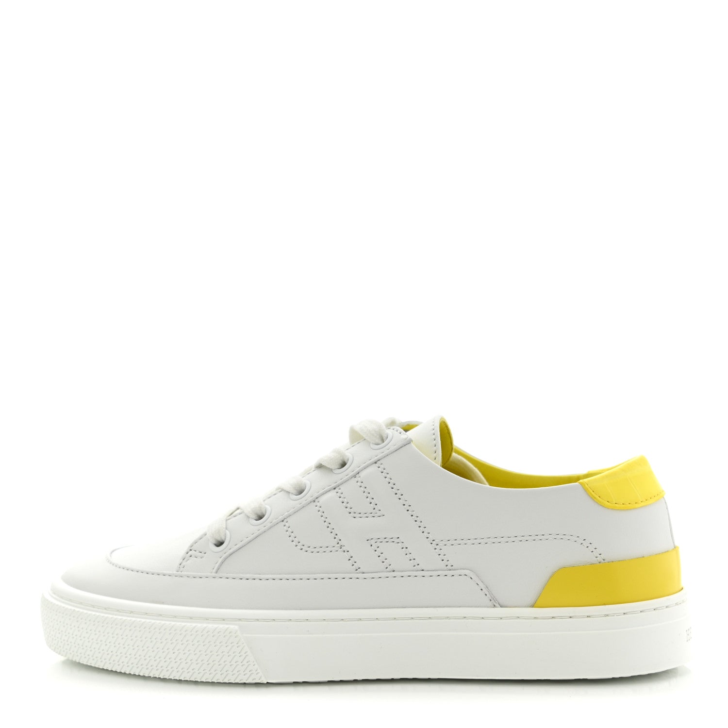 Hermes Matte Niloticus Crocodile Calfskin Deep Sneakers 36.5 White Jaune Flash 1 of 9