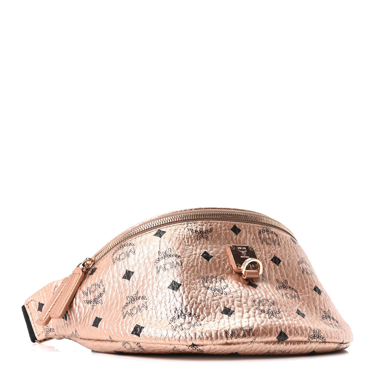 Metallic Visetos Stark Belt Bag Champagne Gold