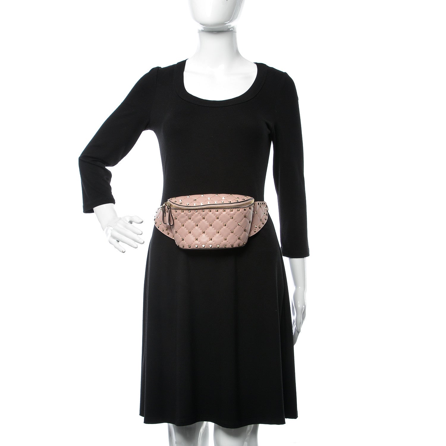 Valentino Garavani Lambskin Rockstud Spike Belt Bag 85 Water Rose 2 of 7