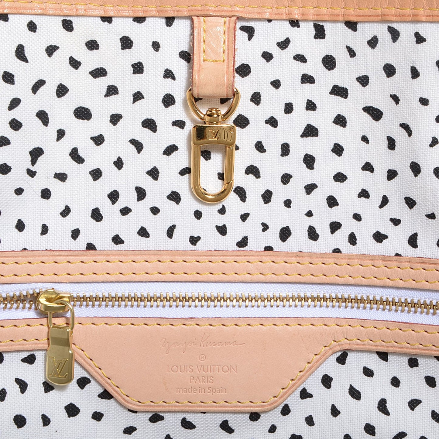 Monogram Kusama Waves Neverfull MM White