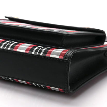 Burberry Calfskin Nylon Tartan Mini Pocket Bag Bright Red 8 of 8