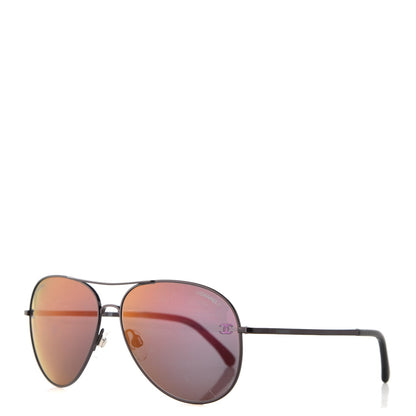 Chanel Aviator CC Sunglasses 4189-T-Q Black 1 of 8