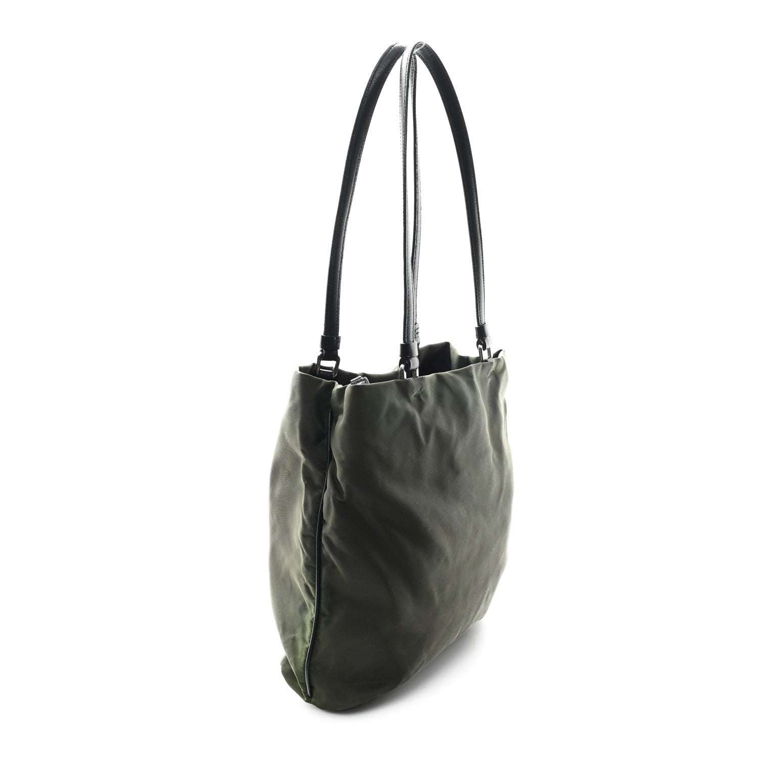 Prada Tessuto Nylon Shopping Tote Green 3 of 9