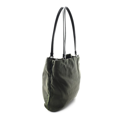 Prada Tessuto Nylon Shopping Tote Green 3 of 9