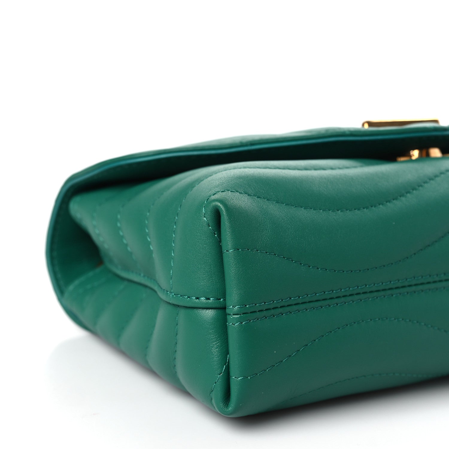 Louis Vuitton Calfskin New Wave Chain Bag MM NM Emerald 7 of 9