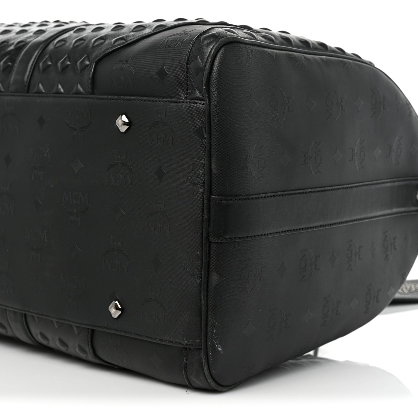 Visetos Medium Stud Traveler Weekender Duffle Bag Black