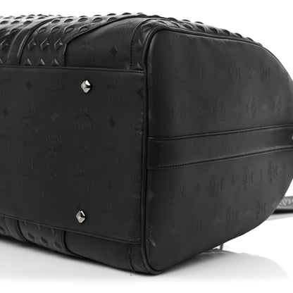 MCM Visetos Medium Stud Traveler Weekender Duffle Bag Black 8 of 12