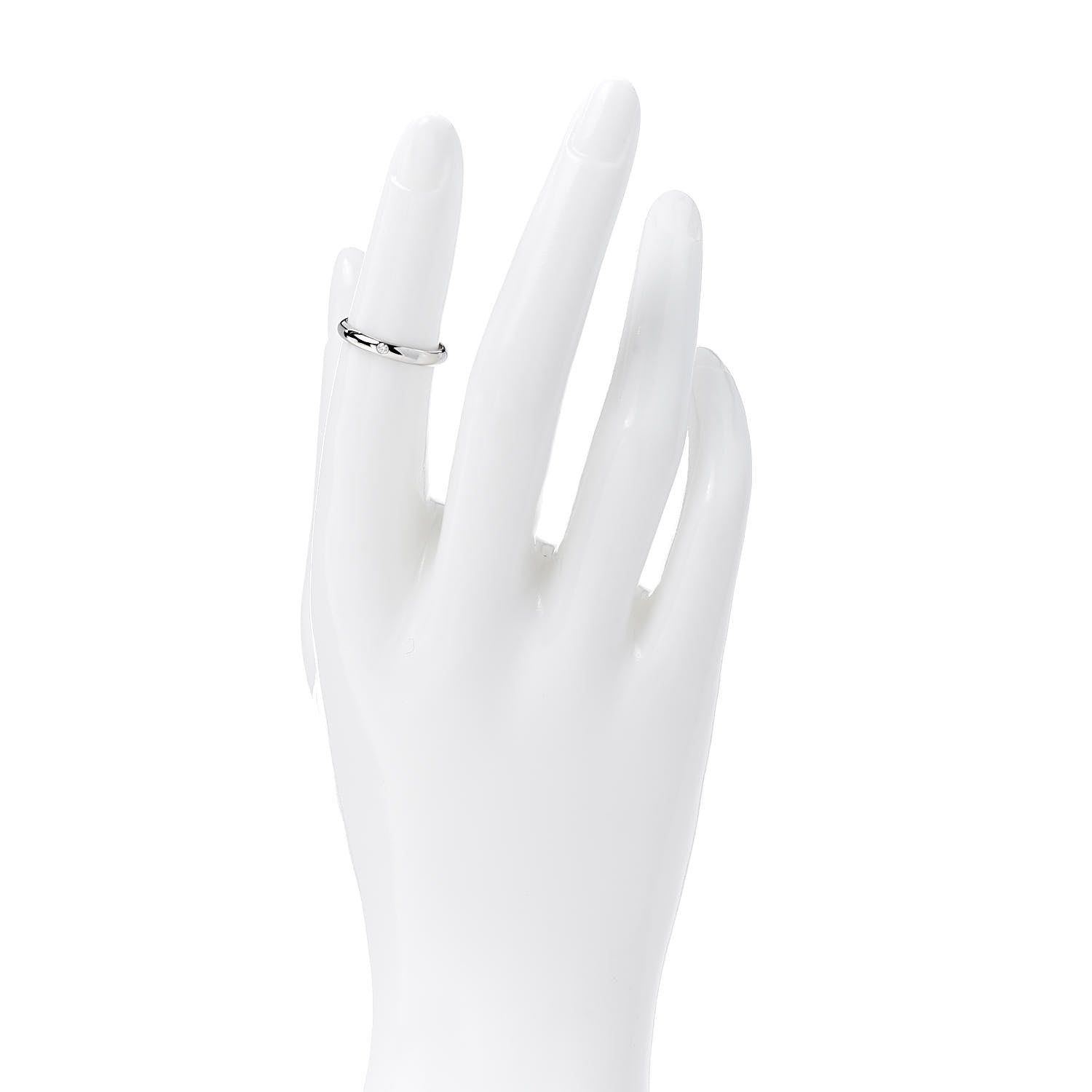 Cartier Platinum Diamond 2.6mm 1895 Wedding Band Ring 49 4.75 2 of 5