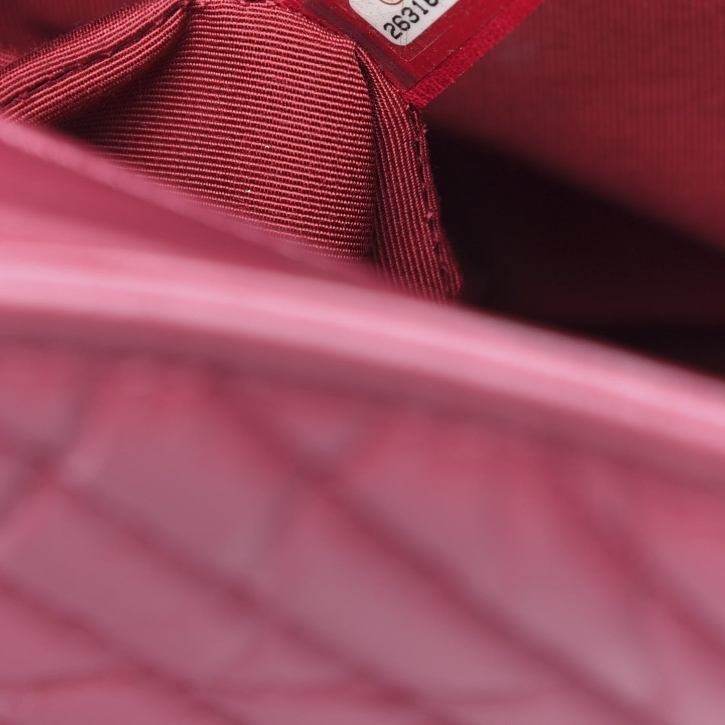 Aged Calfskin Chevron Quilted Medium Gabrielle Hobo Dark Pink