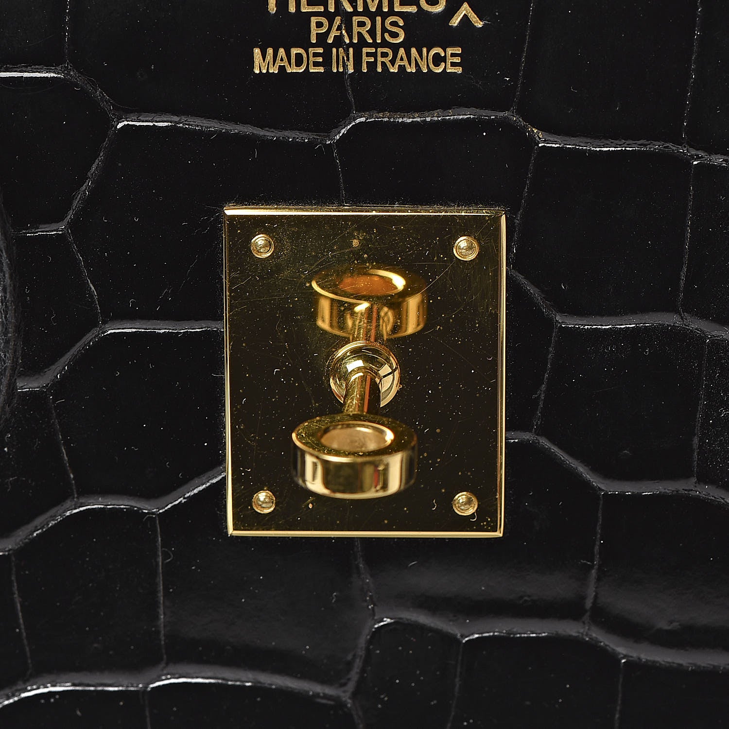 Hermes Shiny Porosus Crocodile Birkin 35 Black 7 of 32