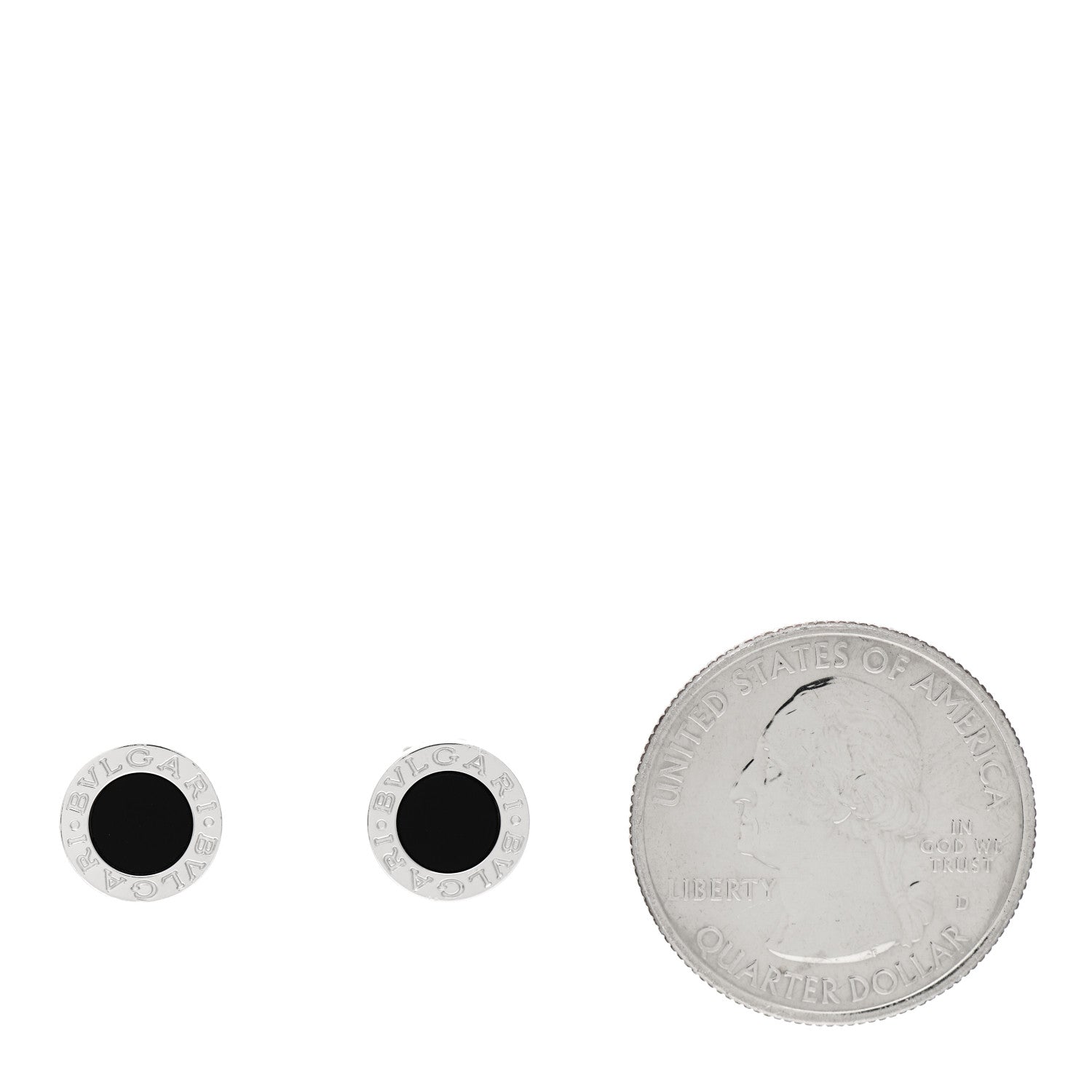 Bulgari 18K White Gold Black Onyx BVLGARI BVLGARI Stud Earrings 2 of 5