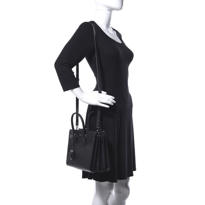 Saint Laurent Grained Calfskin Baby Sac De Jour Black 2 of 8