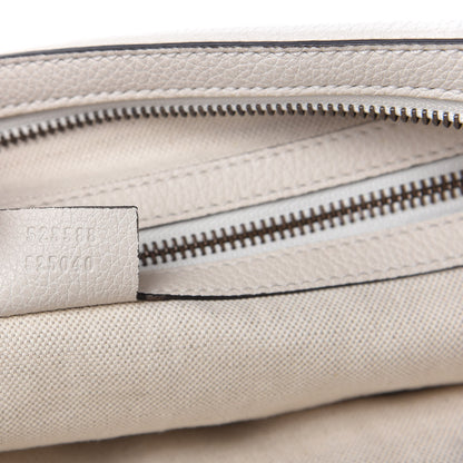Gucci Grained Calfskin Logo Half Moon Hobo White 9 of 10