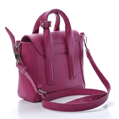 3.1 Phillip Lim 3.1 Textured Calfskin Mini Pashli Satchel Bright Fuchsia 3 of 10