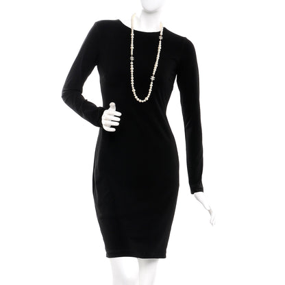 Chanel Graduated Pearl Crystal CC Long Necklace Light Gold 2 of 7
