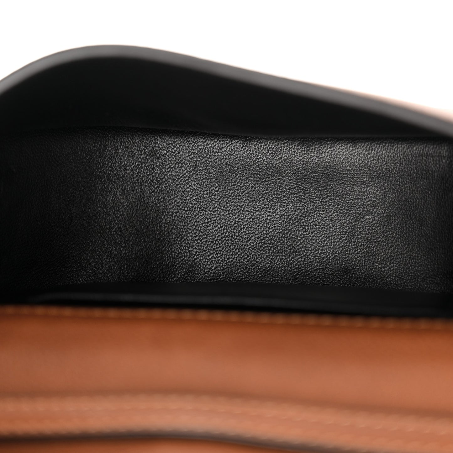 Calfskin Small Nile Bracelet Minaudiere Bag Caramel