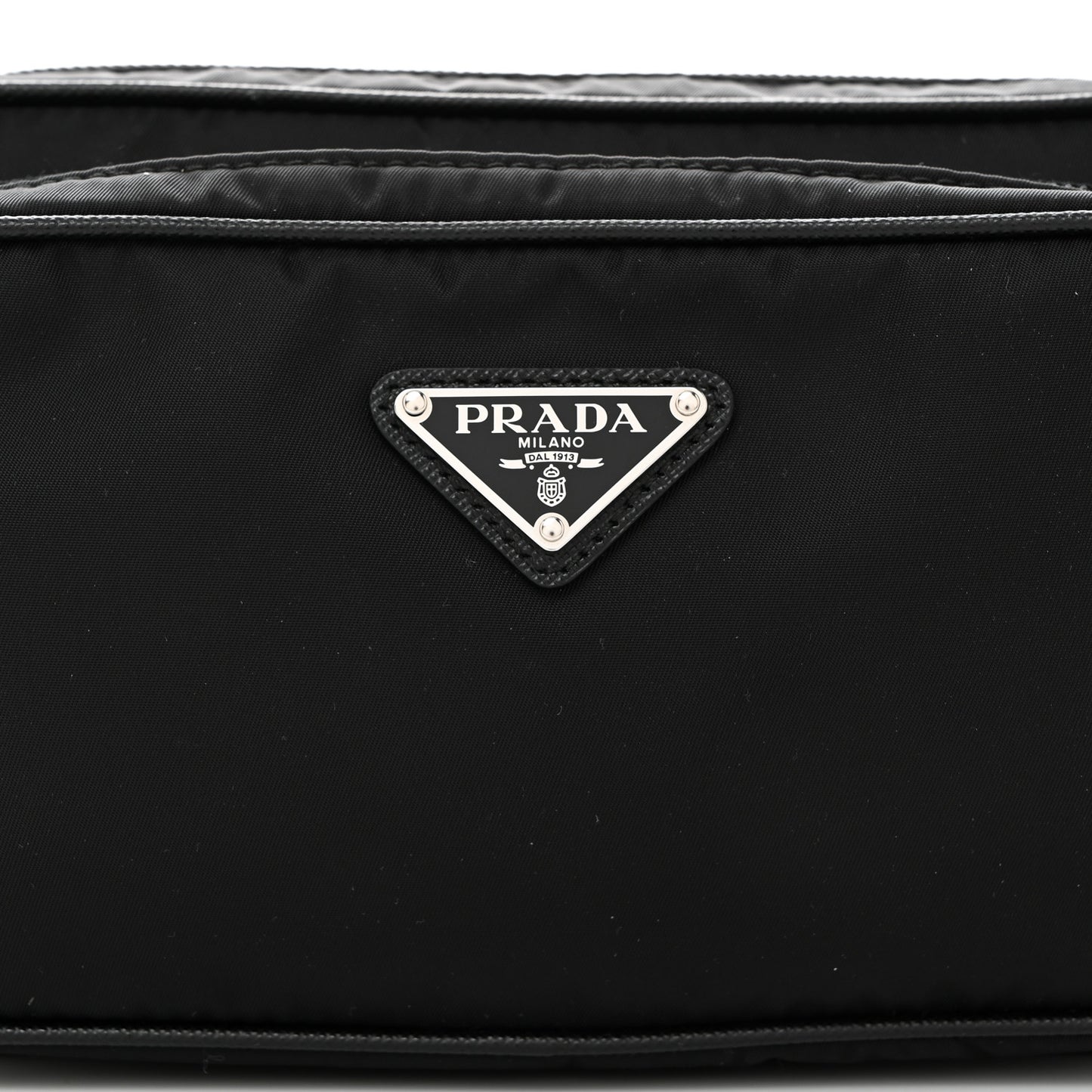 Re-Nylon Saffiano Belt Bag L Black
