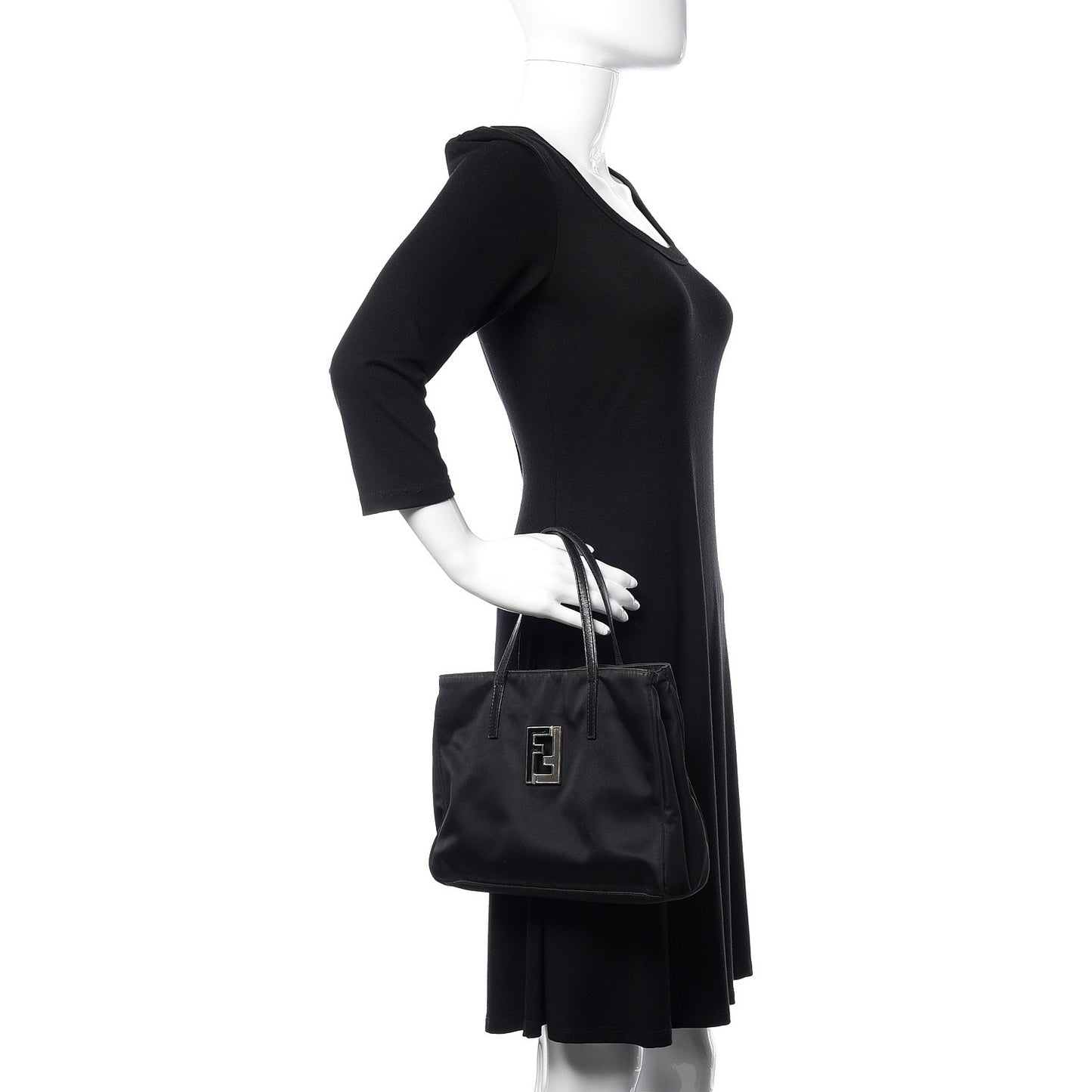 Nylon Small Tote Black