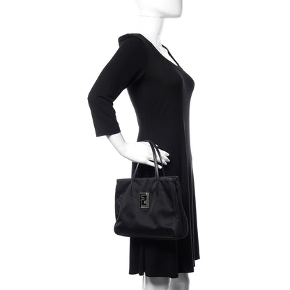 Fendi Nylon Small Tote Black 2 of 15