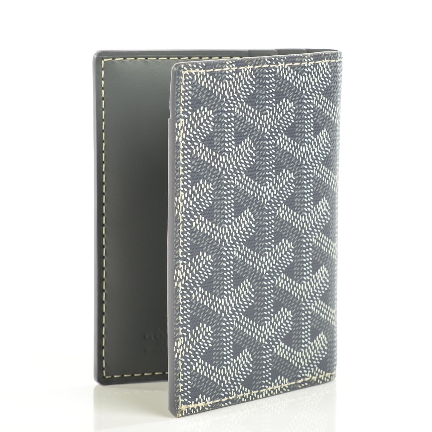 Goyardine Saint Marc Folding Card Case Grey