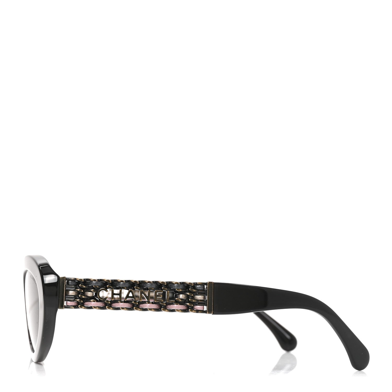 Chanel Acetate Lambskin Cat Eye Sunglasses 5538-Q Grey Multicolor 3 of 7