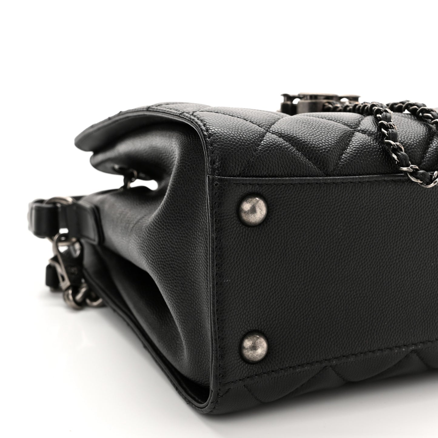Caviar Quilted Small CC Bucket Bag Black