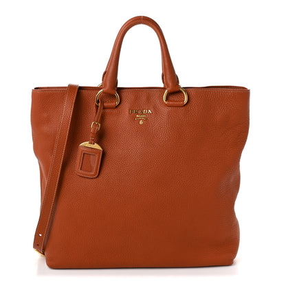 Prada Vitello Daino Shopping Tote Rame 1 of 11
