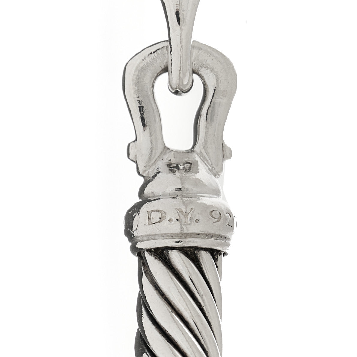 Sterling Silver Diamond 5mm Cable Buckle Bracelet