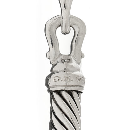 David Yurman Sterling Silver Diamond 5mm Cable Buckle Bracelet 3 of 3