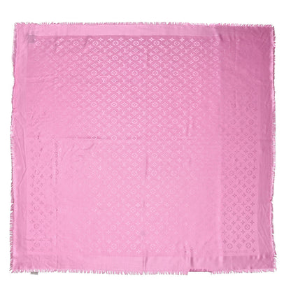 Louis Vuitton Wool Silk Monogram Shawl Rose Petale 1 of 4
