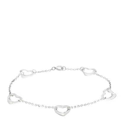 Tiffany Sterling Silver Elsa Peretti Open Heart Bracelet 1 of 3