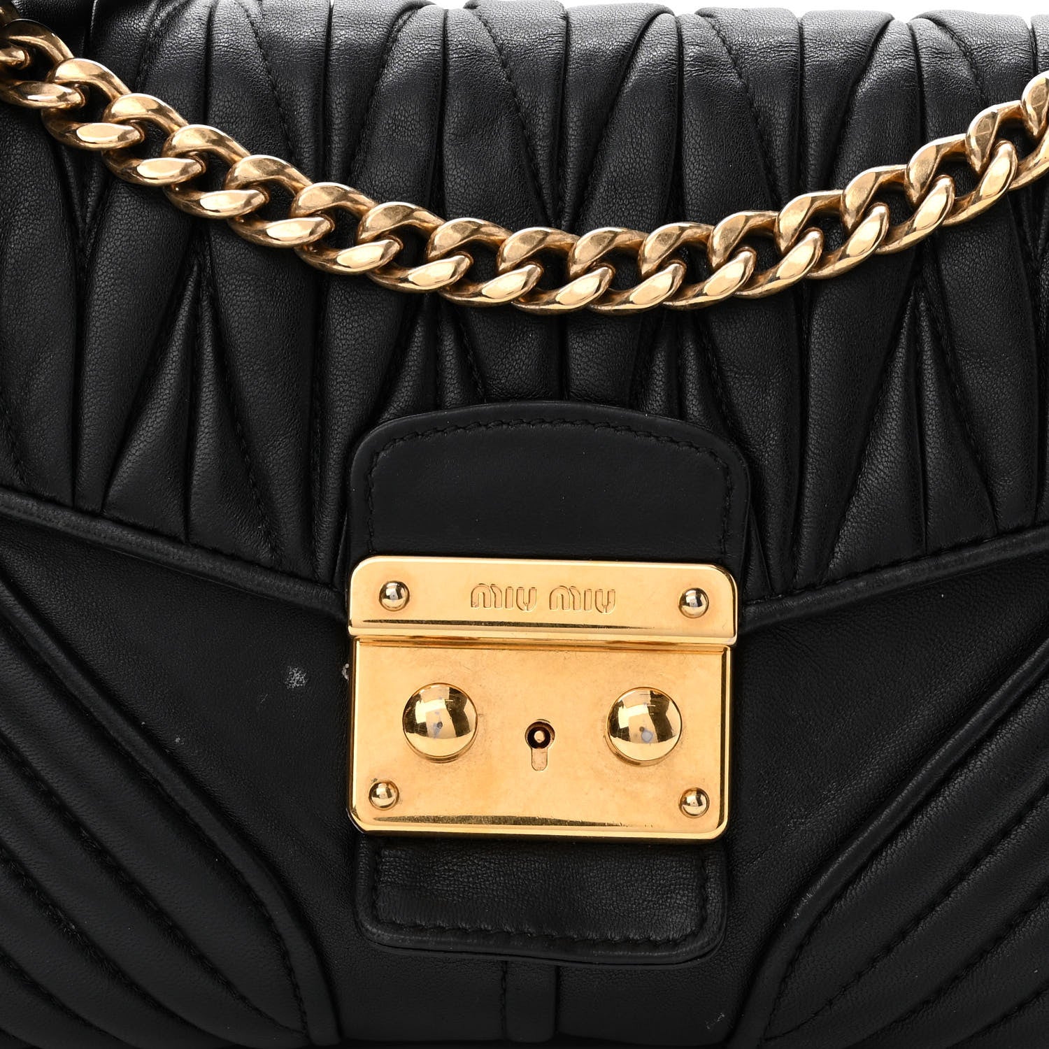 Miu Miu Nappa Matelasse Biker Shoulder Bag Black 7 of 13