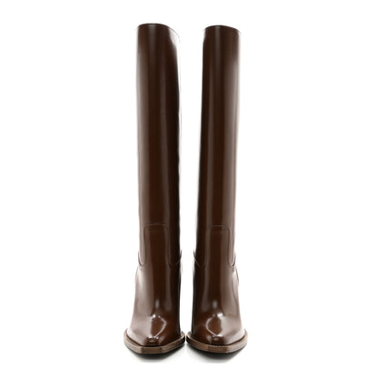 Fendi Vitello Abrasivato 110mm Cut Baguette Knee Boots 36 Cuoio 2 of 10