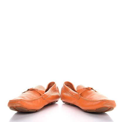 Prada Vitello Daino Loafers 40 Papaya 10 of 11