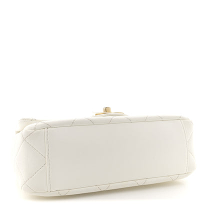 Chanel Shiny Lambskin Quilted Mini Flap White 4 of 13