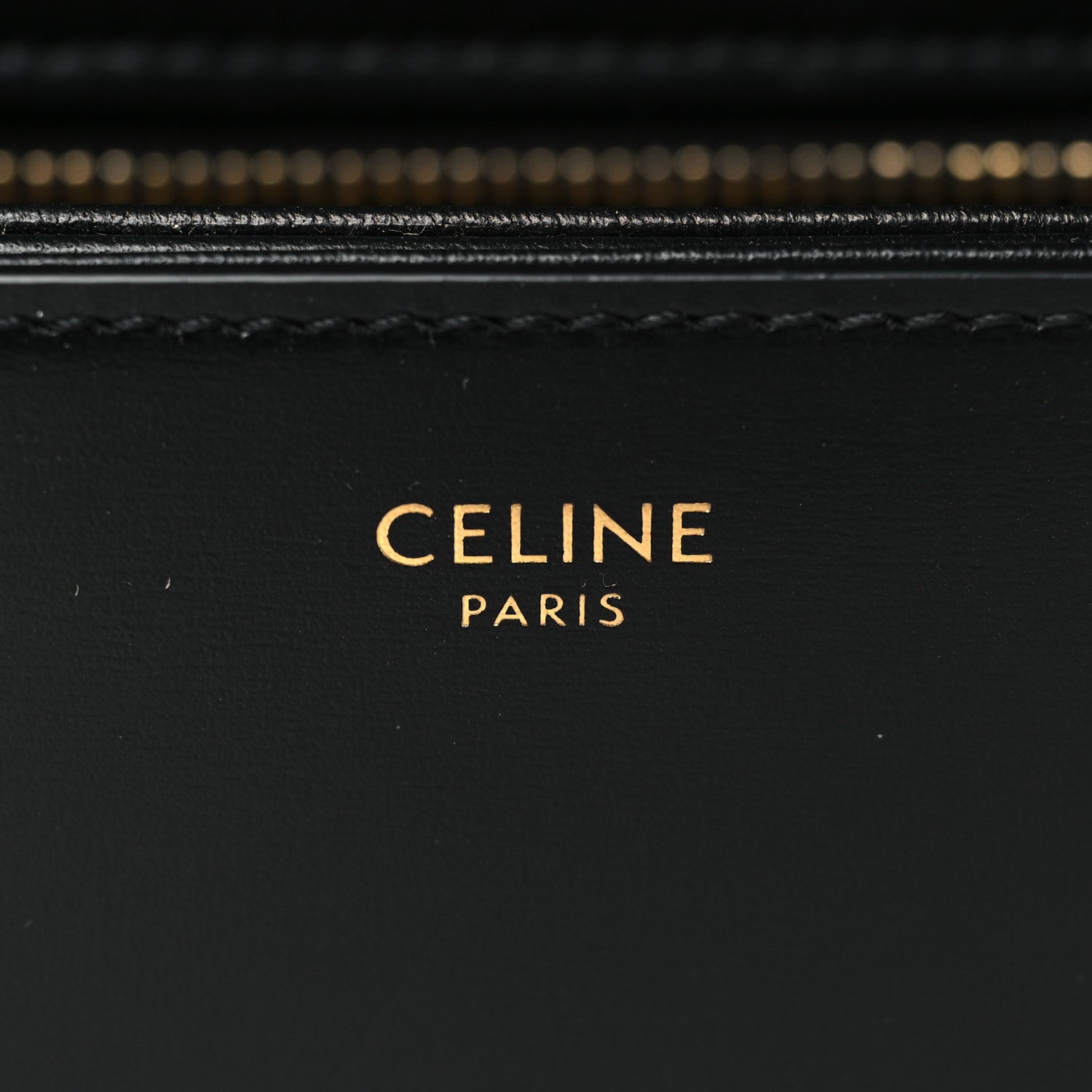 Celine Shiny Calfskin Teen Triomphe Black 6 of 11
